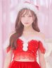 画像34: 即日発送!【サンタコス 5点セット】【S-Lサイズ/2カラー】サテンリボンファーサンタコスプレ[YMT]