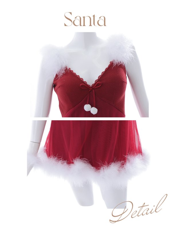画像19: SALE!【サンタコス 5点セット】【S-Lサイズ/1カラー】ベビードールサンタコスプレ[YMT]