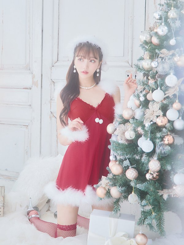 画像6: SALE!【サンタコス 5点セット】【S-Lサイズ/1カラー】ベビードールサンタコスプレ[YMT]