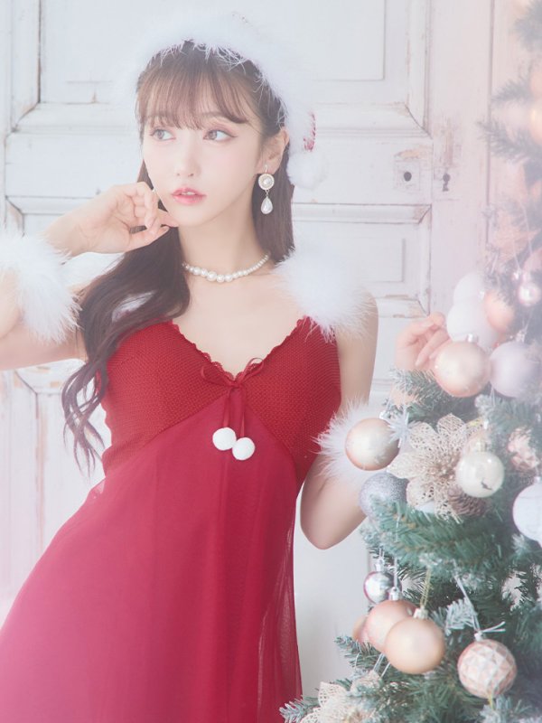 画像8: SALE!【サンタコス 5点セット】【S-Lサイズ/1カラー】ベビードールサンタコスプレ[YMT]