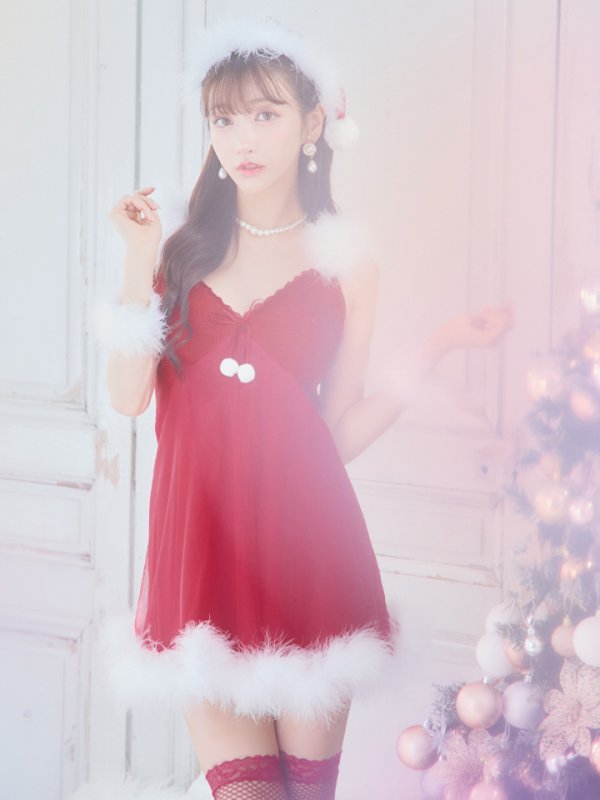 画像9: SALE!【サンタコス 5点セット】【S-Lサイズ/1カラー】ベビードールサンタコスプレ[YMT]