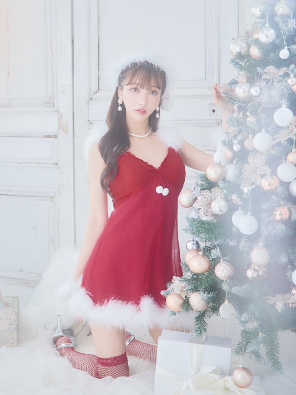 画像10: SALE!【サンタコス 5点セット】【S-Lサイズ/1カラー】ベビードールサンタコスプレ[YMT]