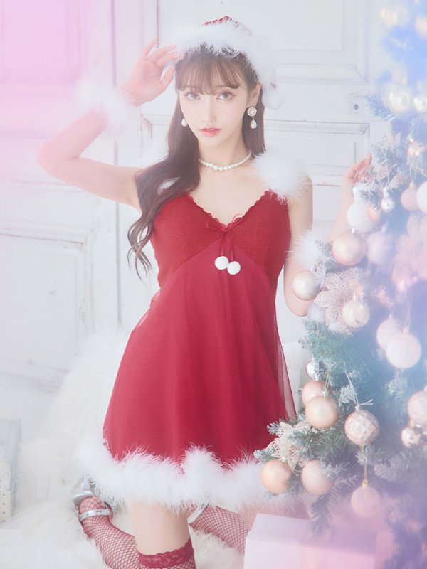 画像11: SALE!【サンタコス 5点セット】【S-Lサイズ/1カラー】ベビードールサンタコスプレ[YMT]