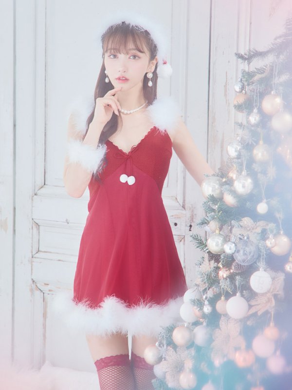 画像12: SALE!【サンタコス 5点セット】【S-Lサイズ/1カラー】ベビードールサンタコスプレ[YMT]