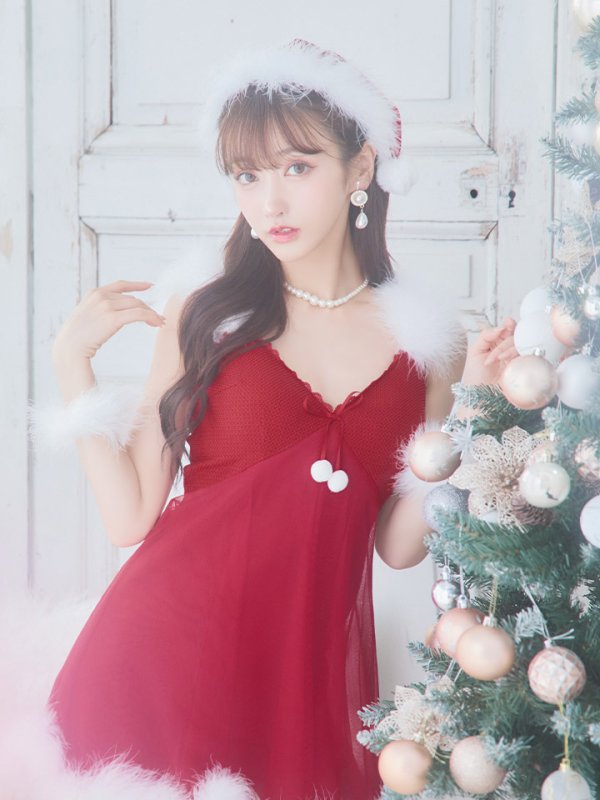 画像14: SALE!【サンタコス 5点セット】【S-Lサイズ/1カラー】ベビードールサンタコスプレ[YMT]