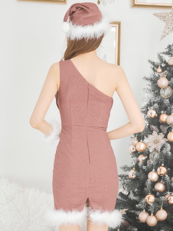 画像14: 【ノベルティ対象】即日発送!【サンタコス4点セット】【S-Lサイズ/1カラー】ワンショルダーリボンラメサンタコスプレ[YMT]