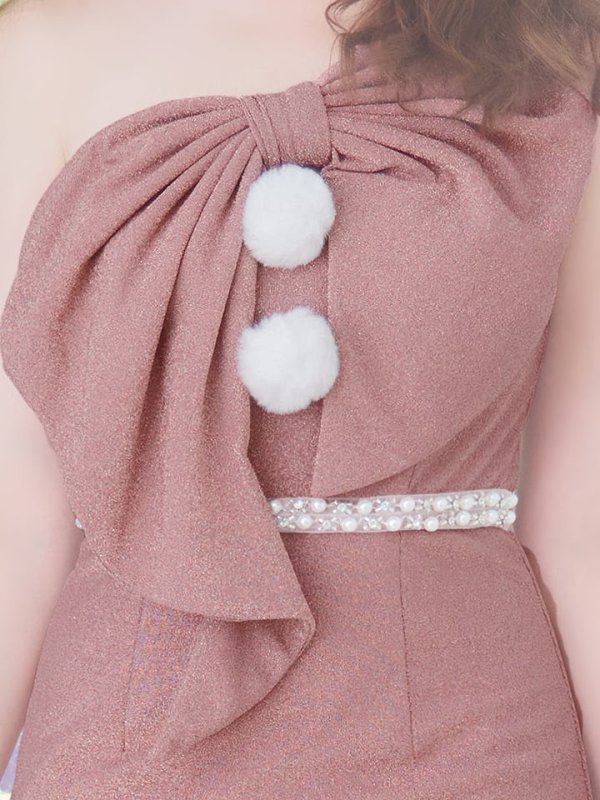 画像32: 【ノベルティ対象】即日発送!【サンタコス4点セット】【S-Lサイズ/1カラー】ワンショルダーリボンラメサンタコスプレ[YMT]