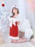 画像3: 【即日発送！】【サンタコス 5点セット】【S-Lサイズ/2カラー】サテンリボンファーサンタコスプレ[YMT]