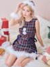 画像7: SALE!【サンタコス 4点セット】【S-Lサイズ/2カラー】サイドリボンツイードサンタコスプレ[YMT]