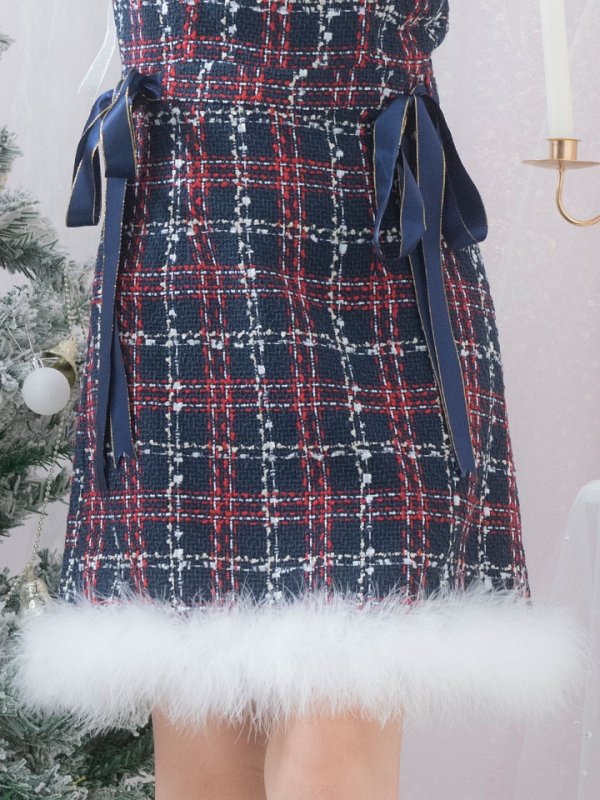 画像15: SALE!【サンタコス 4点セット】【S-Lサイズ/2カラー】サイドリボンツイードサンタコスプレ[OF04]