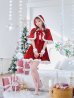 画像25: 【即日発送！】【サンタコス 4点セット】【S-Lサイズ/2カラー】ポンチョ付きフレアサンタコスプレ[YMT]