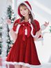 画像21: 【即日発送！】【サンタコス 4点セット】【S-Lサイズ/2カラー】ポンチョ付きフレアサンタコスプレ[YMT]