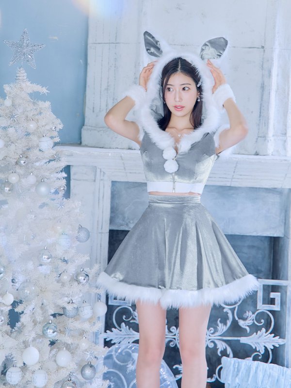 画像18: 【即日発送】【サンタコス 5点セット】【XS-XLサイズ/4カラー】セットアップバニーフレアサンタ[OF03]