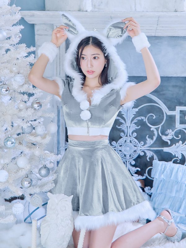 画像9: 【即日発送】【サンタコス 5点セット】【XS-XLサイズ/4カラー】セットアップバニーフレアサンタ[OF03]