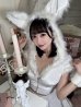 画像1: 【即日発送】【サンタコス 5点セット】【XS-XLサイズ/4カラー】セットアップバニーフレアサンタ[YMT] (1)