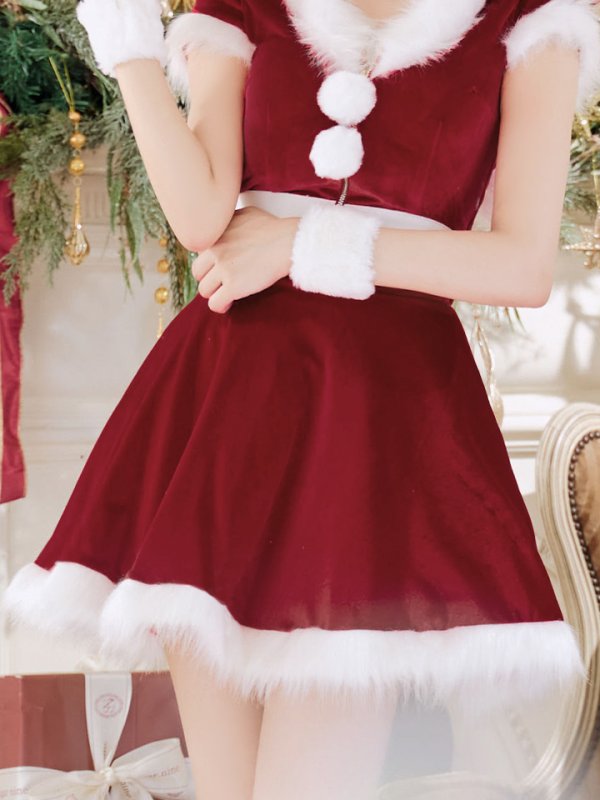 画像11: 【即日発送】【サンタコス 5点セット】【XS-XLサイズ/4カラー】セットアップバニーフレアサンタ[OF03]