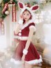 画像3: 【即日発送】【サンタコス 5点セット】【XS-XLサイズ/4カラー】セットアップバニーフレアサンタ[YMT]