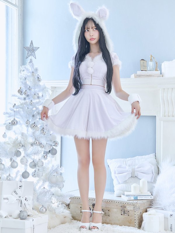 画像31: 【即日発送】【サンタコス 5点セット】【XS-XLサイズ/4カラー】セットアップバニーフレアサンタ[OF03]