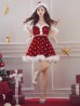 画像17: 【即日発送！】【サンタコス 4点セット】【XS-XLサイズ/1カラー】ビジューショルダーフレアサンタ[YMT]
