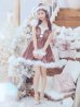 画像17: 【即日発送！】【サンタコス 4点セット】【XS-XLサイズ/2カラー】リボンモチーフパールショルダーフレアサンタ[YMT]