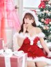 画像17: 【即日発送！】【サンタコス 4点セット】【XS-XLサイズ/2カラー】リボンモチーフパールショルダーフレアサンタ[YMT]