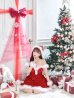 画像8: 【即日発送！】【サンタコス 4点セット】【XS-XLサイズ/2カラー】リボンモチーフパールショルダーフレアサンタ[YMT]