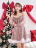 画像3: 【即日発送！】【サンタコス 3点セット】【XS-Lサイズ/2カラー】フロントビッグリボンオフショル袖付きフレアサンタ[YMT]