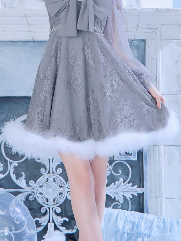 画像28: 【ノベルティ対象】【即日発送！】【サンタコス 3点セット】【XS-Lサイズ/2カラー】フロントビッグリボンオフショル袖付きフレアサンタ[YMT]