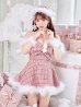 画像10: 【即日発送！】【サンタコス 5点セット】【XS-XLサイズ/2カラー】フロントリボンセットアップツイードサンタ[YMT]