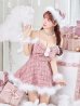 画像15: 【即日発送！】【サンタコス 5点セット】【XS-XLサイズ/2カラー】フロントリボンセットアップツイードサンタ[YMT]
