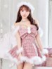 画像8: 【即日発送！】【サンタコス 5点セット】【XS-XLサイズ/2カラー】フロントリボンセットアップツイードサンタ[YMT]