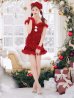 画像3: 【即日発送！】【サンタコス 5点セット】【XS-XLサイズ/3カラー】セットアップフレアミニサンタ[YMT]