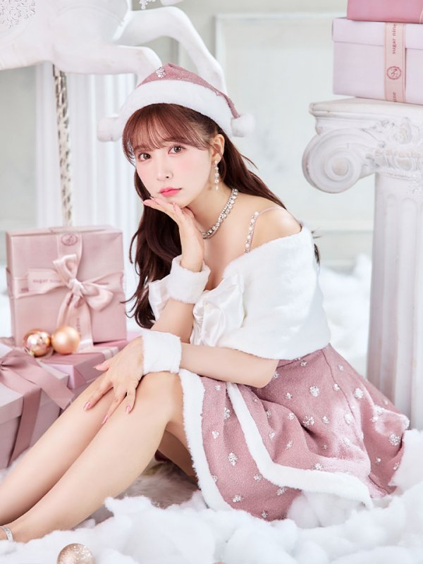 画像18: 【ノベルティ対象】【即日発送！】【サンタコス 5点セット】【XS-XLサイズ/3カラー】ケープ付きフレアサンタコスプレ[YMT]