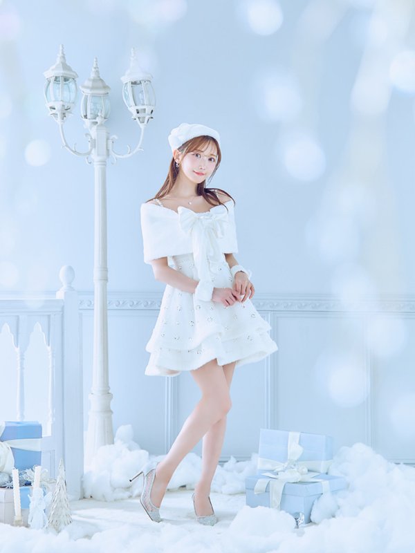 画像16: 【ノベルティ対象】【即日発送！】【サンタコス 5点セット】【XS-XLサイズ/3カラー】ケープ付きフレアサンタコスプレ[YMT]