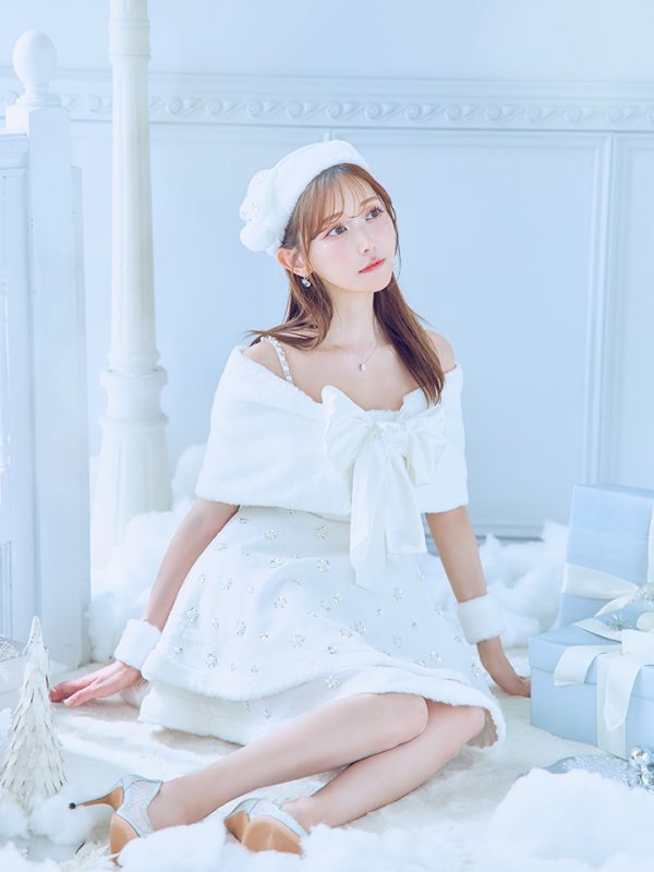 画像17: 【ノベルティ対象】【即日発送！】【サンタコス 5点セット】【XS-XLサイズ/3カラー】ケープ付きフレアサンタコスプレ[YMT]