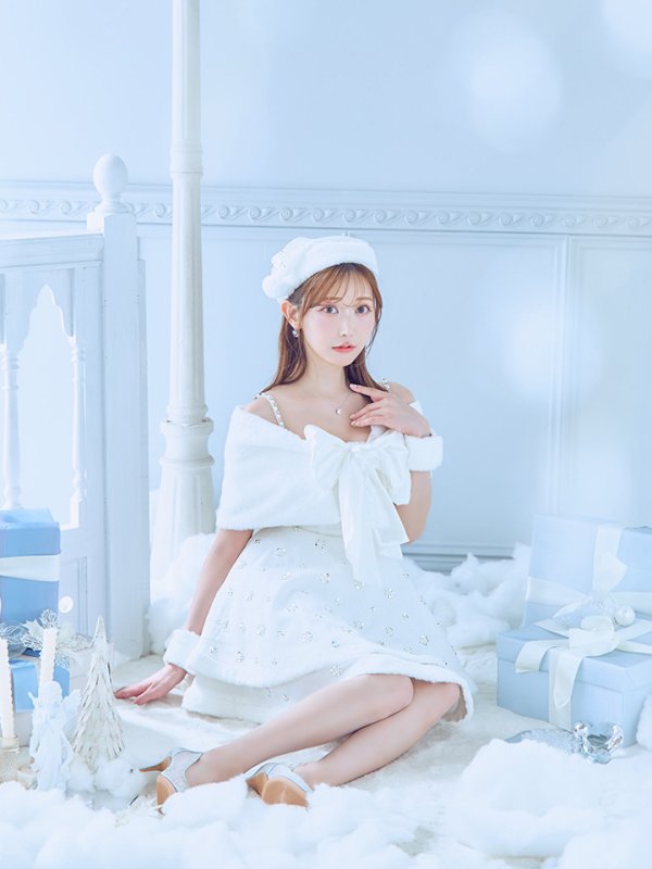 画像18: 【ノベルティ対象】【即日発送！】【サンタコス 5点セット】【XS-XLサイズ/3カラー】ケープ付きフレアサンタコスプレ[YMT]