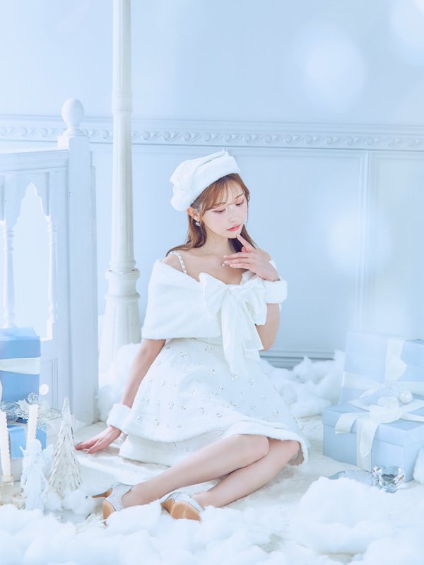 画像19: 【ノベルティ対象】【即日発送！】【サンタコス 5点セット】【XS-XLサイズ/3カラー】ケープ付きフレアサンタコスプレ[YMT]