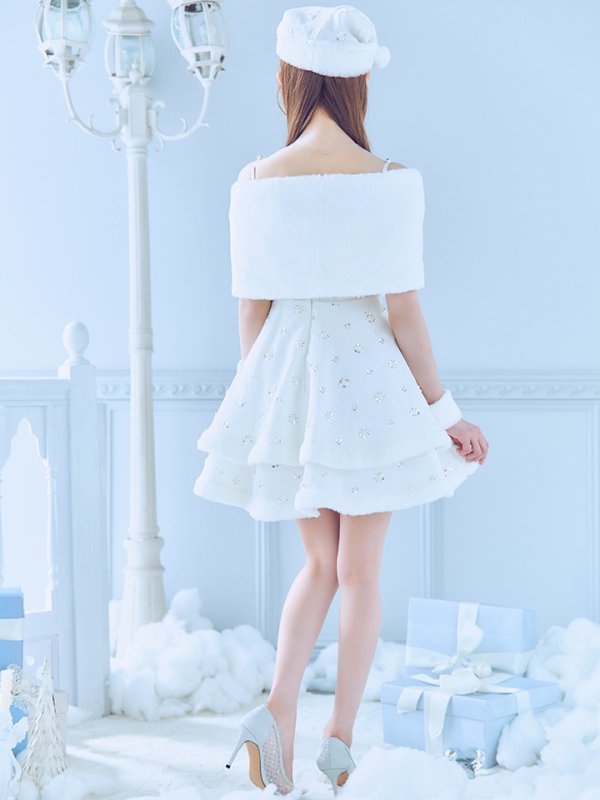 画像6: 【ノベルティ対象】【即日発送！】【サンタコス 5点セット】【XS-XLサイズ/3カラー】ケープ付きフレアサンタコスプレ[YMT]