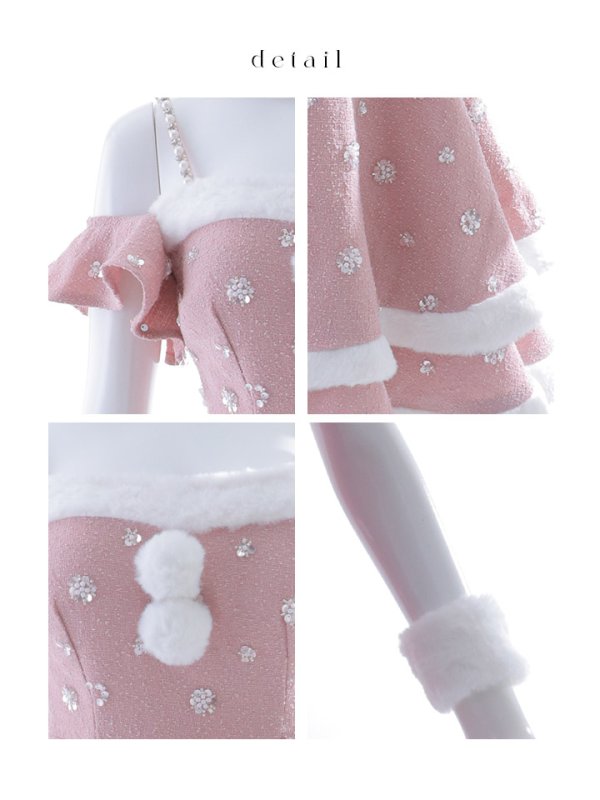 画像29: 【ノベルティ対象】【即日発送！】【サンタコス 5点セット】【XS-XLサイズ/3カラー】ケープ付きフレアサンタコスプレ[YMT]