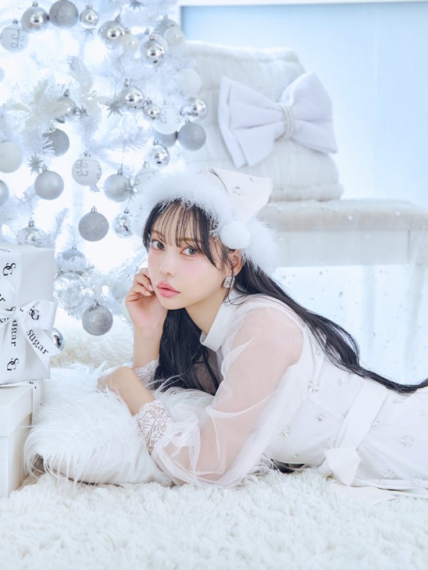 画像25: 【ノベルティ対象】【即日発送！】【サンタコス 4点セット】【XS-XLサイズ/1カラー】チュールロングスリーブハイネックサンタ[YMT]