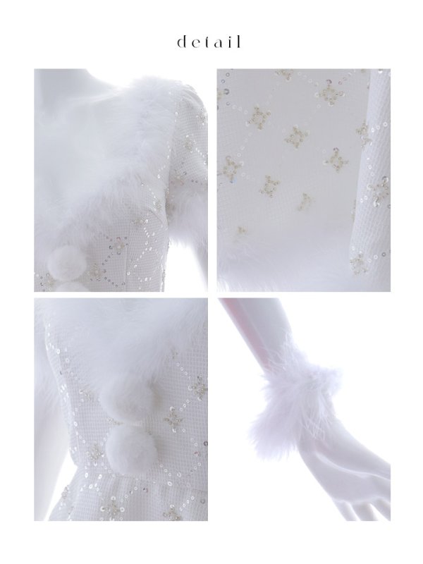 画像19: 【一部予約商品/12月中旬発送予定】【サンタコス 4点セット】【XS-Lサイズ/1カラー】ビジューフレアスカートサンタコスプレ[OF04]