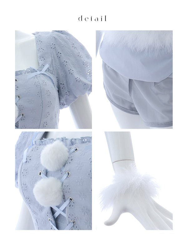 画像35: 【ノベルティ対象】【即日発送！】【サンタコス 5点セット】【S-Lサイズ/1カラー】セットアップリボンサンタコスプレ[OF04]