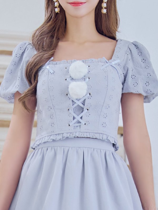 画像31: 【ノベルティ対象】【即日発送！】【サンタコス 5点セット】【S-Lサイズ/1カラー】セットアップリボンサンタコスプレ[OF04]