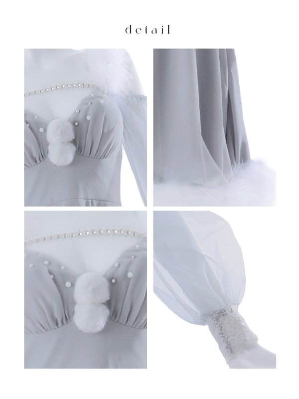 画像38: 【ノベルティ対象】【即日発送】【サンタコス 3点セット】【XS-XLサイズ/2カラー】シアーチュールオフショルダーサンタコスプレ[YMT]