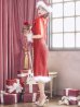 画像11: 【即日発送！】【サンタコス 4点セット】【S-Lサイズ/2カラー】リボンショルダーツイードビジューミディアムサンタコスプレ[YMT]