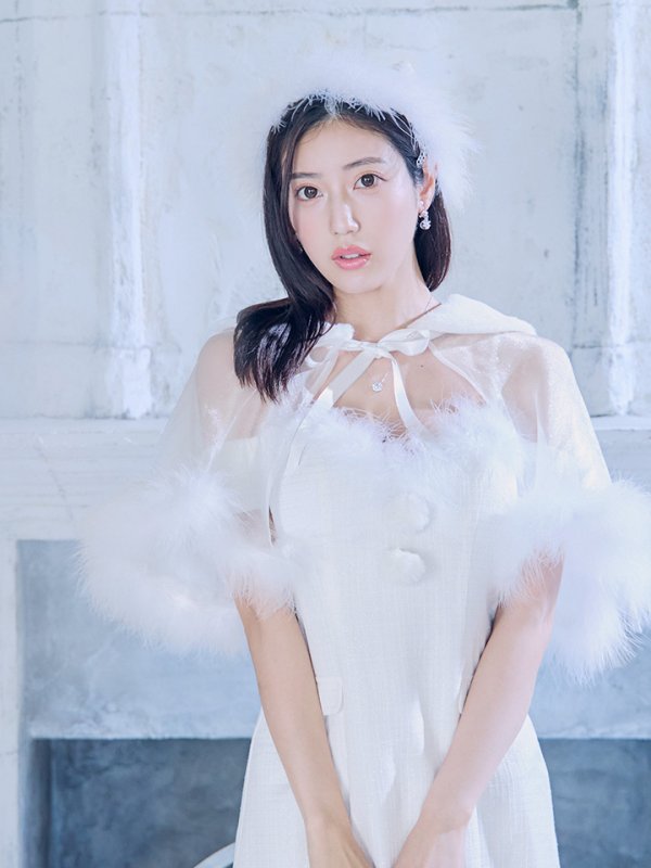 画像24: 【即日発送】【サンタコス 5点セット】【S-Lサイズ/1カラー】ポンチョ付きベアトップマーメイドスカートサンタコスプレ[OF04]