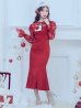 画像6: 【即日発送！】【サンタコス 4点セット】【S-Lサイズ/1カラー】レーストップスミディアムビジューサンタコスプレ[YMT]
