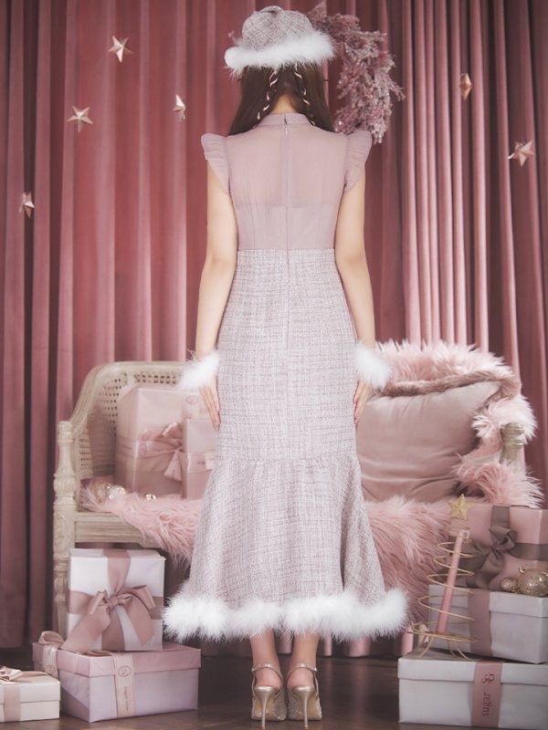 画像5: SALE!【サンタコス 4点セット】【S-Lサイズ/1カラー】シースルーツイードサンタコスプレ[YMT]