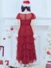 画像5: 【即日発送！】【サンタコス 3点セット】【S-Lサイズ/1カラー】シースルーフリルチュールサンタコスプレ[YMT]