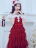 画像13: 【即日発送！】【サンタコス 4点セット】【M-XLサイズ/1カラー】オフショルフリルチュールサンタコスプレ[YMT]